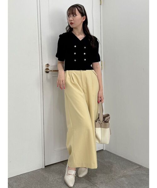 dazzlin(ダズリン)の「テーラータックニットトップス(ニット/セーター・レディース・ベージュ/ブラック・FREE)」の9枚目の写真