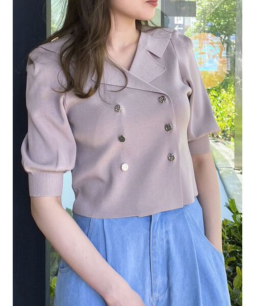 dazzlin(ダズリン)の「テーラータックニットトップス(ニット/セーター・レディース・ベージュ/ブラック・FREE)」の20枚目の写真