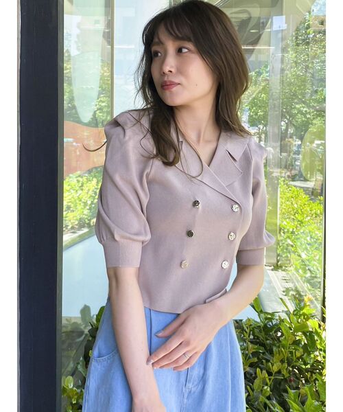 dazzlin(ダズリン)の「テーラータックニットトップス(ニット/セーター・レディース・ベージュ/ブラック・FREE)」の17枚目の写真