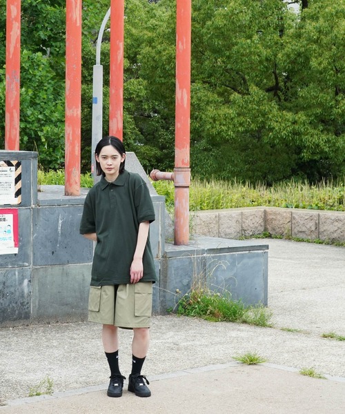 SHAKA WeAR（シャカウェア）の「SHAKA WEAR / シャカウェア 6.2 OZ POLO 半袖 ポロシャツ（ポロシャツ・メンズ・ネイビー/ベージュ/バーガンディー/グリーン/ホワイト/ブラック/杢グレー・X-LARGE/LARGE/MEDIUM）」の18枚目の写真