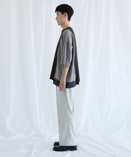 PUBLIC TOKYO（パブリックトウキョウ）の「ドッキングアウトハーフスリーブTEE（Tシャツ/カットソー・メンズ・ブラック/グレー・FREE）」の22枚目の写真