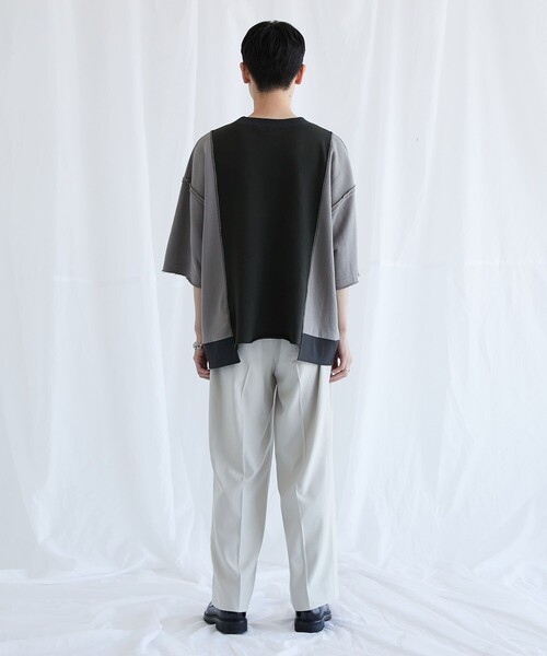 PUBLIC TOKYO（パブリックトウキョウ）の「ドッキングアウトハーフスリーブTEE（Tシャツ/カットソー・メンズ・ブラック/グレー・FREE）」の15枚目の写真