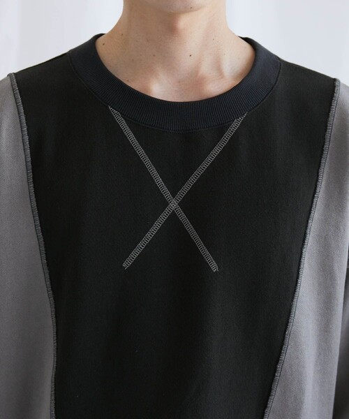 PUBLIC TOKYO（パブリックトウキョウ）の「ドッキングアウトハーフスリーブTEE（Tシャツ/カットソー・メンズ・ブラック/グレー・FREE）」の3枚目の写真