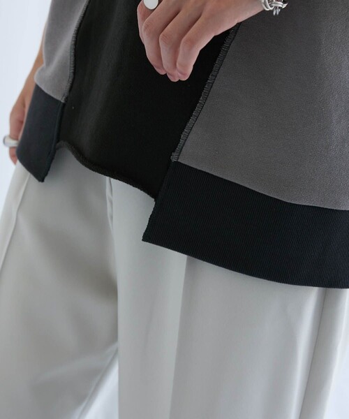 PUBLIC TOKYO（パブリックトウキョウ）の「ドッキングアウトハーフスリーブTEE（Tシャツ/カットソー・メンズ・ブラック/グレー・FREE）」の7枚目の写真