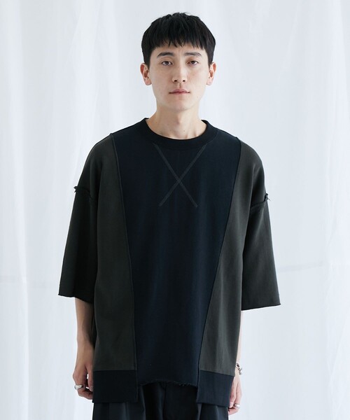 PUBLIC TOKYO（パブリックトウキョウ）の「ドッキングアウトハーフスリーブTEE（Tシャツ/カットソー・メンズ・ブラック/グレー・FREE）」の16枚目の写真