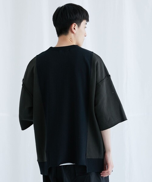 PUBLIC TOKYO（パブリックトウキョウ）の「ドッキングアウトハーフスリーブTEE（Tシャツ/カットソー・メンズ・ブラック/グレー・FREE）」の10枚目の写真