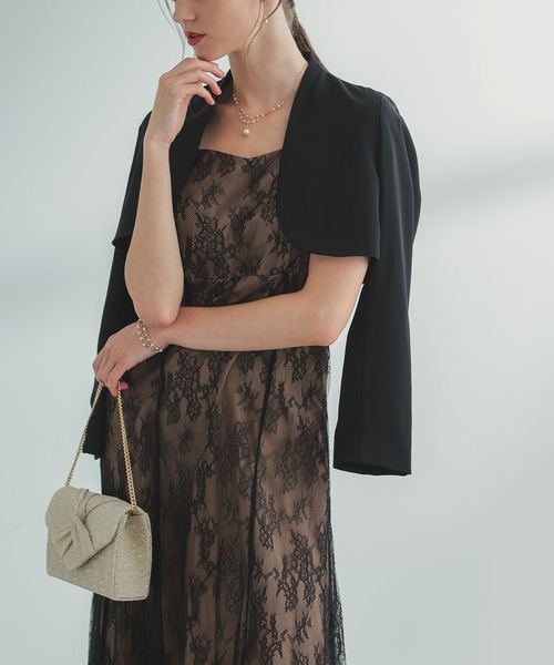 Dorry Doll（ドリードール）の「ラウンドショートジャケット（ノーカラージャケット・レディース・モカ/グレー系その他/ベージュ/ブラック・M）」の18枚目の写真