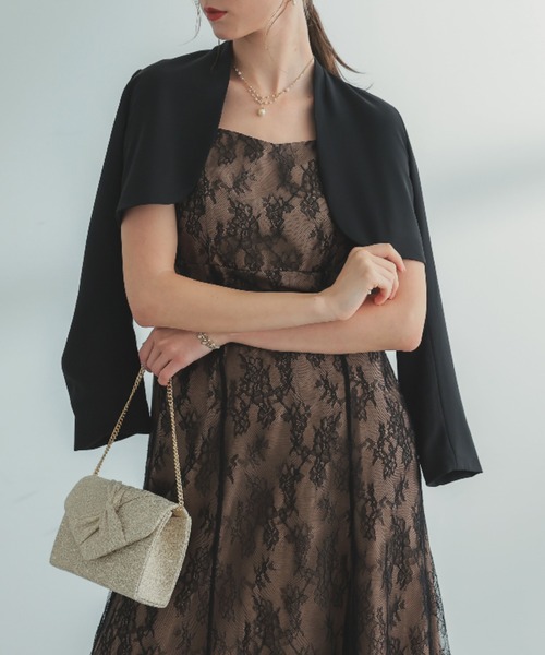 Dorry Doll（ドリードール）の「ラウンドショートジャケット（ノーカラージャケット・レディース・モカ/グレー系その他/ベージュ/ブラック・M）」の19枚目の写真