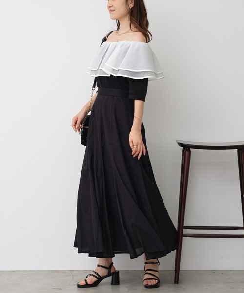 one after another NICE CLAUP(ワンアフターアナザーナイスクラップ)の「2wayフリルテレコトップス(Tシャツ/カットソー・レディース・杢グレー/アイボリー/ブラック・FREE)」の13枚目の写真