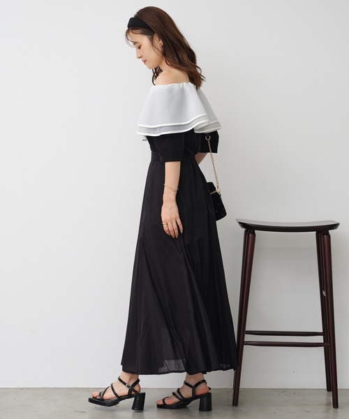 one after another NICE CLAUP(ワンアフターアナザーナイスクラップ)の「2wayフリルテレコトップス(Tシャツ/カットソー・レディース・杢グレー/アイボリー/ブラック・FREE)」の14枚目の写真