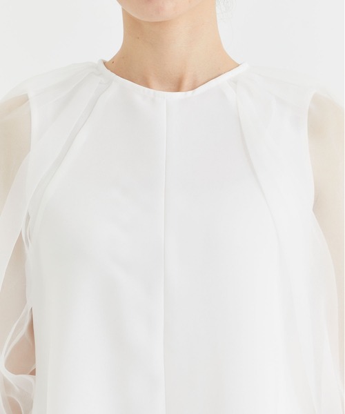 THE TOKYO(ザトウキョウ)の「【THE TOKYO/ザトウキョウ】Sheer Sleeve blouse/シアースリーブブラウス(シャツ/ブラウス・レディース・ホワイト/ブラック/ベージュ・1/0)」の8枚目の写真
