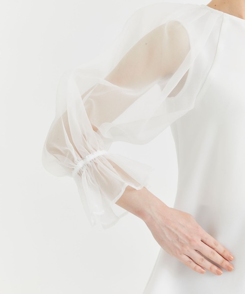 THE TOKYO(ザトウキョウ)の「【THE TOKYO/ザトウキョウ】Sheer Sleeve blouse/シアースリーブブラウス(シャツ/ブラウス・レディース・ホワイト/ブラック/ベージュ・1/0)」の9枚目の写真