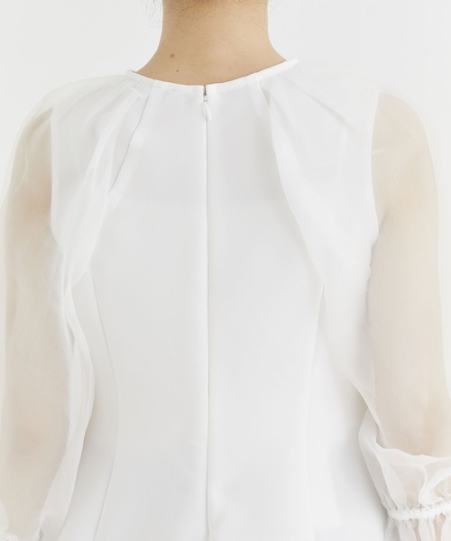 THE TOKYO(ザトウキョウ)の「【THE TOKYO/ザトウキョウ】Sheer Sleeve blouse/シアースリーブブラウス(シャツ/ブラウス・レディース・ホワイト/ブラック/ベージュ・1/0)」の10枚目の写真