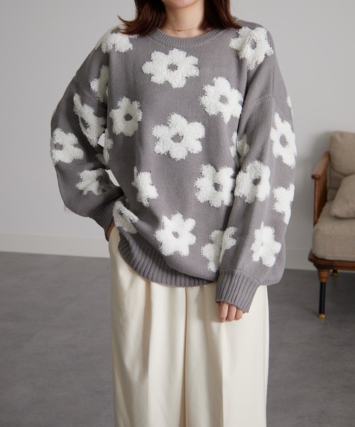 セール】フラワージャカードニット（ニット/セーター）｜RANAN（ラナン