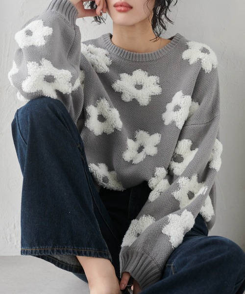 セール】フラワージャカードニット（ニット/セーター）｜RANAN（ラナン