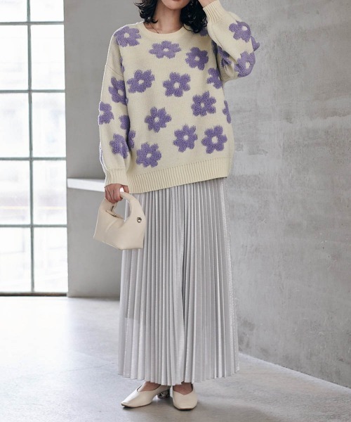 コムデギャルソン パープル 花柄ニット XS 楽天市場】【中古】 トリコ