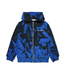 きりんたんタイダイ フルジップパーカー 青と白 きりんたんタイダイ フルジップパーカー 青と白 トライブレンド