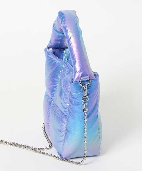 LOWRYS FARM（ローリーズファーム）の「ボールチェーンメタリックＢＡＧ 972007（ハンドバッグ・レディース・ホワイト/グリーン/ブルー・FREE）」の9枚目の写真