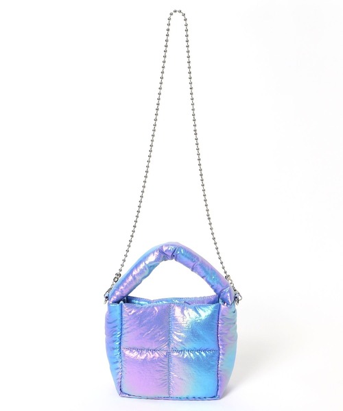 LOWRYS FARM（ローリーズファーム）の「ボールチェーンメタリックＢＡＧ 972007（ハンドバッグ・レディース・ホワイト/グリーン/ブルー・FREE）」の11枚目の写真