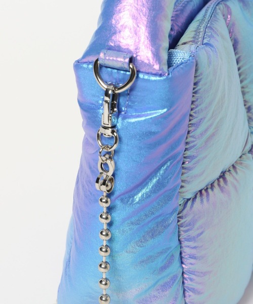 LOWRYS FARM（ローリーズファーム）の「ボールチェーンメタリックＢＡＧ 972007（ハンドバッグ・レディース・ホワイト/グリーン/ブルー・FREE）」の14枚目の写真