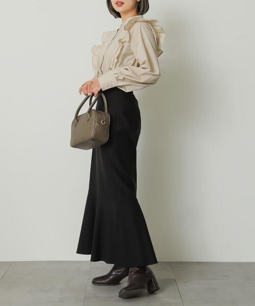 SENSE OF PLACE by URBAN RESEARCH（センスオブプレイスバイアーバンリサーチ）の「ストレッチハイウエストマーメイドスカート（スカート・レディース・ブラック/グリーン/モカ/ライトベージュ・SMALL/MEDIUM/LARGE/X-SMALL/TALL）」の18枚目の写真