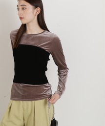 N.（N. Natural Beauty Basic） | ◆ベロアロンＴ(Tシャツ/カットソー)