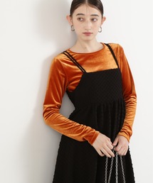 N.（N. Natural Beauty Basic） | ◆ベロアロンＴ(Tシャツ/カットソー)