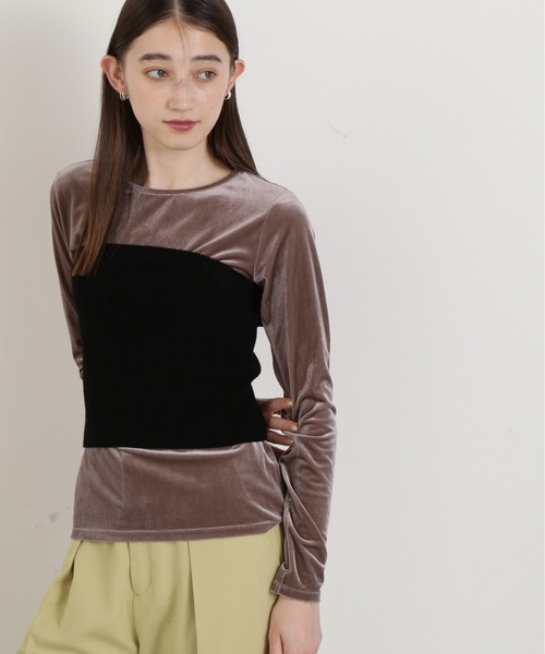 N.（N. Natural Beauty Basic）（エヌエヌナチュラルビューティーベーシック）の「◆ベロアロンＴ（Tシャツ/カットソー・レディース・オレンジ/ブルー/グレー・MEDIUM）」の5枚目の写真