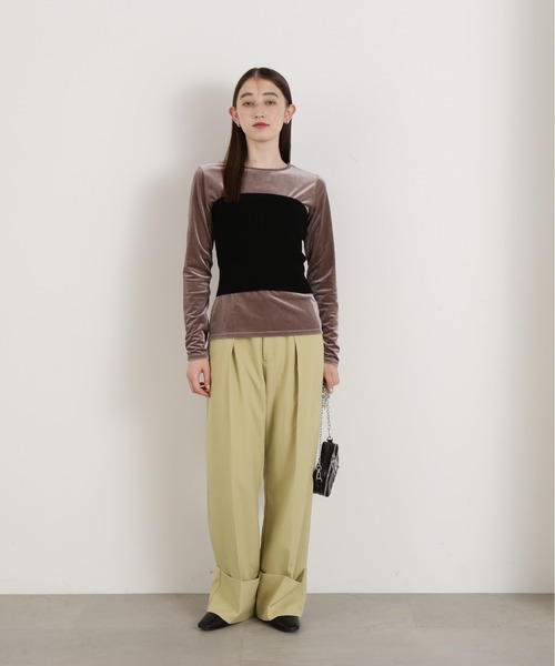 N.（N. Natural Beauty Basic）（エヌエヌナチュラルビューティーベーシック）の「◆ベロアロンＴ（Tシャツ/カットソー・レディース・オレンジ/ブルー/グレー・MEDIUM）」の6枚目の写真