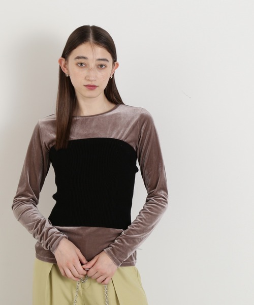 N.（N. Natural Beauty Basic）（エヌエヌナチュラルビューティーベーシック）の「◆ベロアロンＴ（Tシャツ/カットソー・レディース・オレンジ/ブルー/グレー・MEDIUM）」の10枚目の写真