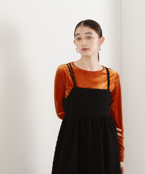 N.（N. Natural Beauty Basic）（エヌエヌナチュラルビューティーベーシック）の「◆ベロアロンＴ（Tシャツ/カットソー・レディース・オレンジ/ブルー/グレー・MEDIUM）」の16枚目の写真