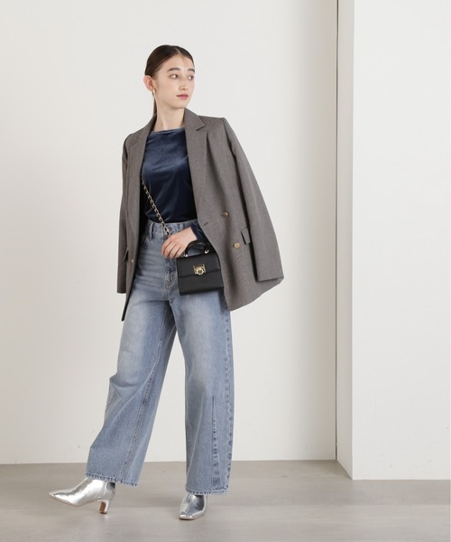 N.（N. Natural Beauty Basic）（エヌエヌナチュラルビューティーベーシック）の「◆ベロアロンＴ（Tシャツ/カットソー・レディース・オレンジ/ブルー/グレー・MEDIUM）」の22枚目の写真