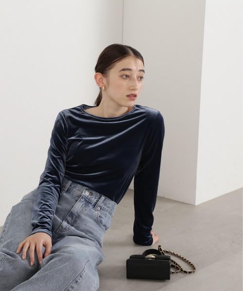 N.（N. Natural Beauty Basic）（エヌエヌナチュラルビューティーベーシック）の「◆ベロアロンＴ（Tシャツ/カットソー・レディース・オレンジ/ブルー/グレー・MEDIUM）」の19枚目の写真