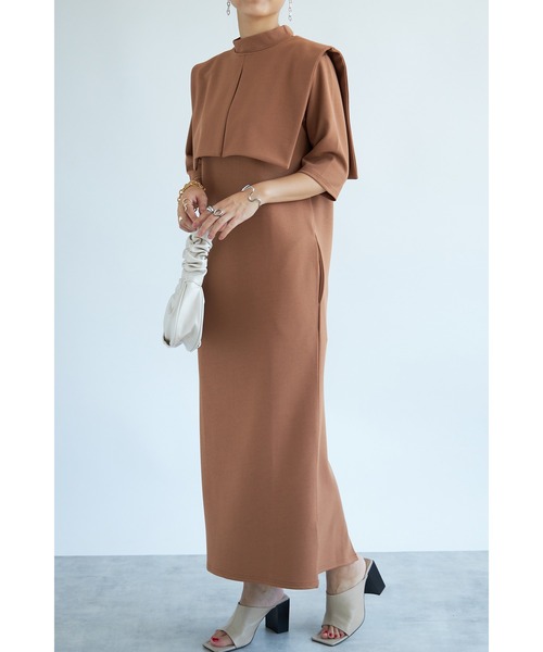 つけ襟付き6分袖ワンピース（ワンピース）｜each（イーチ）の