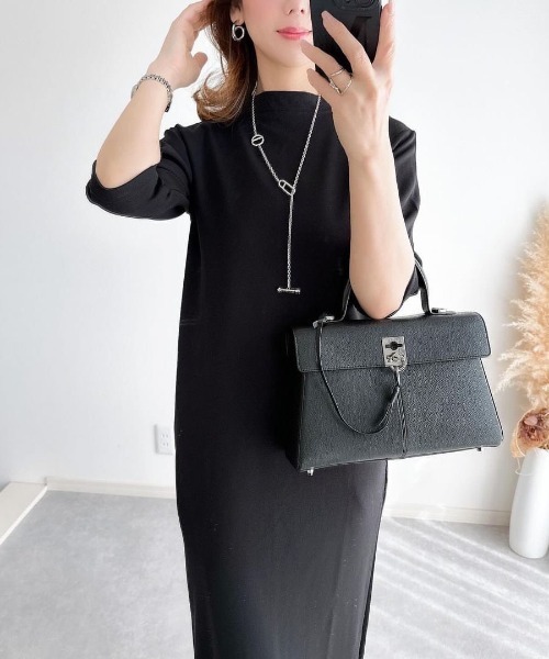 each(イーチ)の「つけ襟付き6分袖ワンピース(ワンピース・レディース・ブラック/キャメル/グレー・FREE)」の13枚目の写真