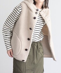 GEVACO | 【GEVACO/ゲバコ】ボアフリースフードベスト(ブルゾン)