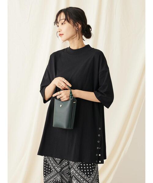 CRAFT STANDARD BOUTIQUE(クラフトスタンダードブティック)の「モックネックリングドットチュニック(チュニック・レディース・ブラック/グリーン/グレイッシュベージュ/ブラウン・FREE)」の15枚目の写真