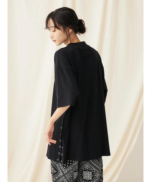 CRAFT STANDARD BOUTIQUE(クラフトスタンダードブティック)の「モックネックリングドットチュニック(チュニック・レディース・ブラック/グリーン/グレイッシュベージュ/ブラウン・FREE)」の18枚目の写真