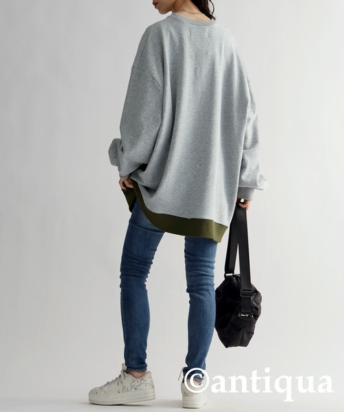 【美品】オニツカタイガー　異素材切り替えスウェット　トレーナー　マルチカラー SWEAT TOP / スウェットトップ（スウェット）｜Onitsuka Tiger