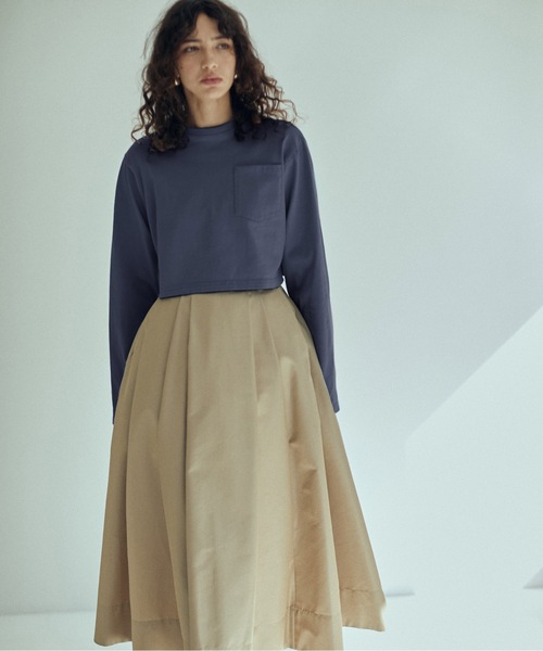 SEA（シー）の「ヘビーコットン ショートポケットTEE（Tシャツ/カットソー・レディース・ブルー/ネイビー/ホワイト/グリーン・ONE SIZE）」の3枚目の写真