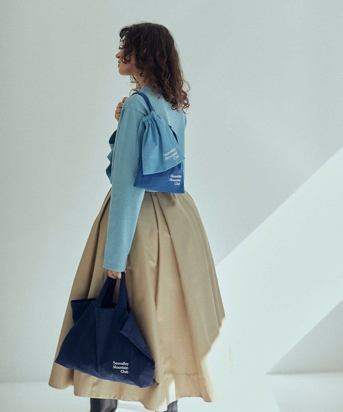 SEA（シー）の「ヘビーコットン ショートポケットTEE（Tシャツ/カットソー・レディース・ブルー/ネイビー/ホワイト/グリーン・ONE SIZE）」の4枚目の写真