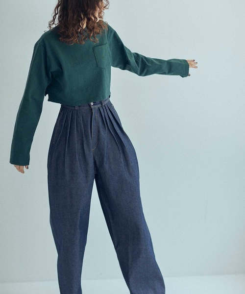 SEA（シー）の「ヘビーコットン ショートポケットTEE（Tシャツ/カットソー・レディース・ブルー/ネイビー/ホワイト/グリーン・ONE SIZE）」の8枚目の写真