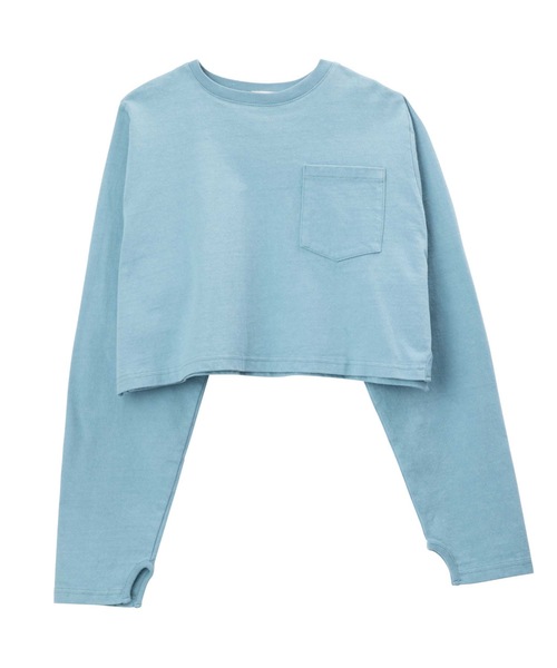 SEA（シー）の「ヘビーコットン ショートポケットTEE（Tシャツ/カットソー・レディース・ブルー/ネイビー/ホワイト/グリーン・ONE SIZE）」の15枚目の写真