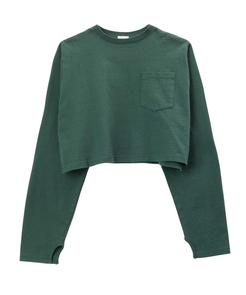 SEA（シー）の「ヘビーコットン ショートポケットTEE（Tシャツ/カットソー・レディース・ブルー/ネイビー/ホワイト/グリーン・ONE SIZE）」の18枚目の写真