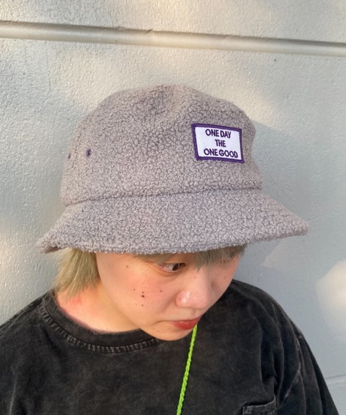 DEVICE(デバイス)の「ODOG ワッペンボアバケットハット(ハット・メンズ・キャメル/ブラック/ライトグレー・FREE)」の8枚目の写真