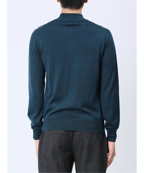 Alexander Julian（アレキサンダージュリアン）の「アレキサンダージュリアン ウォッシャブル ウール混リンクスダイヤ モックネックニット（ニット/セーター・メンズ・ターコイズブルー/パープル/ブラック/ライトグレー・X-LARGE/LARGE/MEDIUM）」の8枚目の写真