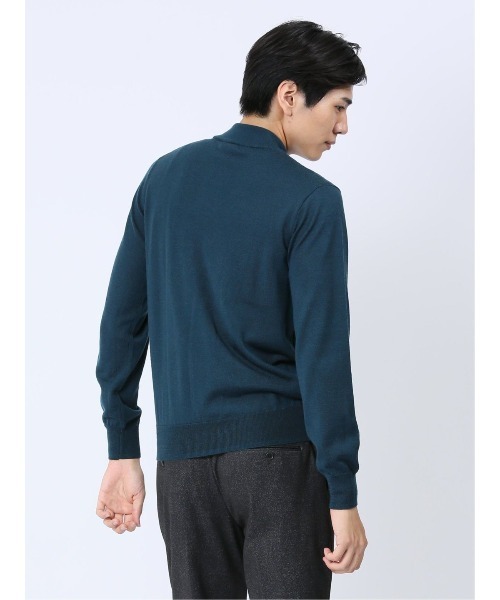 Alexander Julian（アレキサンダージュリアン）の「アレキサンダージュリアン ウォッシャブル ウール混リンクスダイヤ モックネックニット（ニット/セーター・メンズ・ターコイズブルー/パープル/ブラック/ライトグレー・X-LARGE/LARGE/MEDIUM）」の13枚目の写真