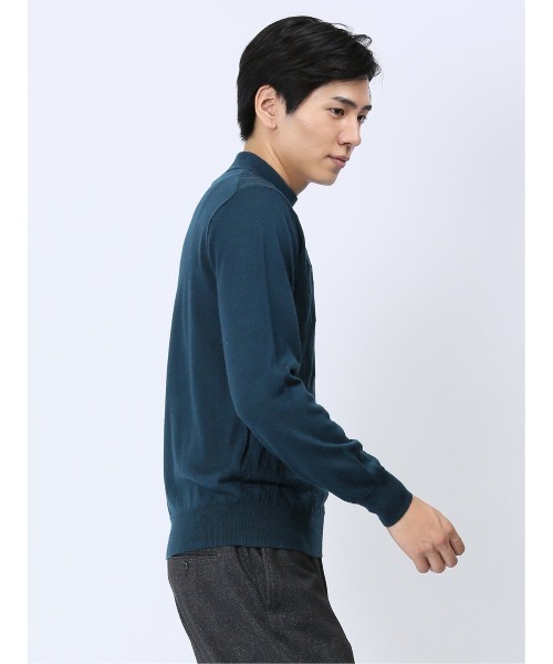 Alexander Julian（アレキサンダージュリアン）の「アレキサンダージュリアン ウォッシャブル ウール混リンクスダイヤ モックネックニット（ニット/セーター・メンズ・ターコイズブルー/パープル/ブラック/ライトグレー・X-LARGE/LARGE/MEDIUM）」の14枚目の写真