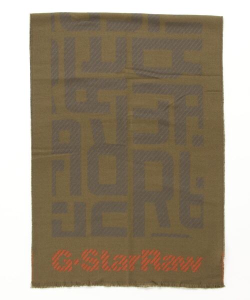 G-STAR(ジースター)の「DORALA SCARF/総柄ロゴマフラー(マフラー・メンズ・ダークオリーブ・ONE SIZE)」の7枚目の写真