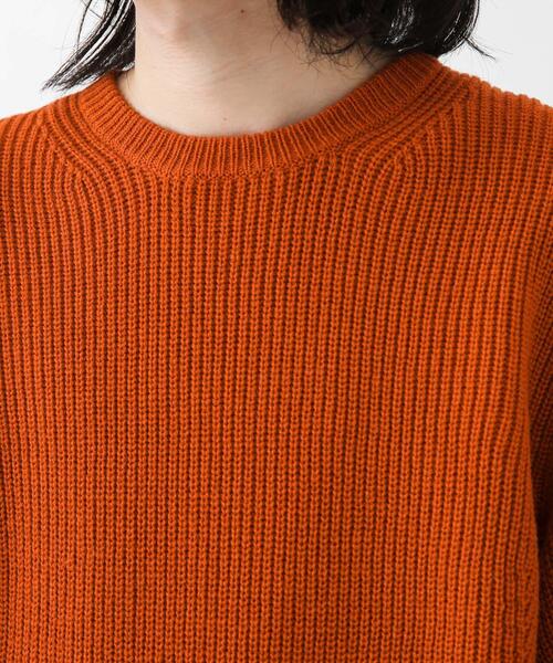 URBAN RESEARCH Sonny Label(アーバンリサーチサニーレーベル)の「ウォッシャブルウール混クルーネックニット(ニット/セーター・メンズ・ブラック/オフホワイト/ブルー/カーキ/オレンジ/グレー・LARGE/MEDIUM/X-LARGE)」の8枚目の写真